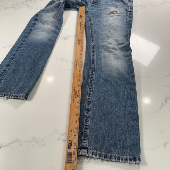 Ariat Mens Denim Jeans Medium Wash Distressed Relaxed Fit Size 29x33 - Picture 10 of 12